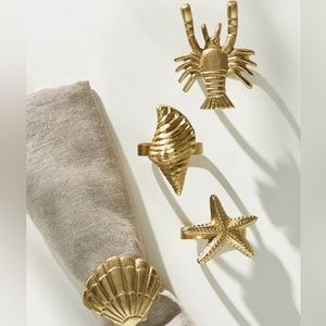 Set of 4 coastal napkin rings- purchased from Anthropologie